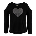 Long Sleeve Cold Shoulder with Heart - Denny's