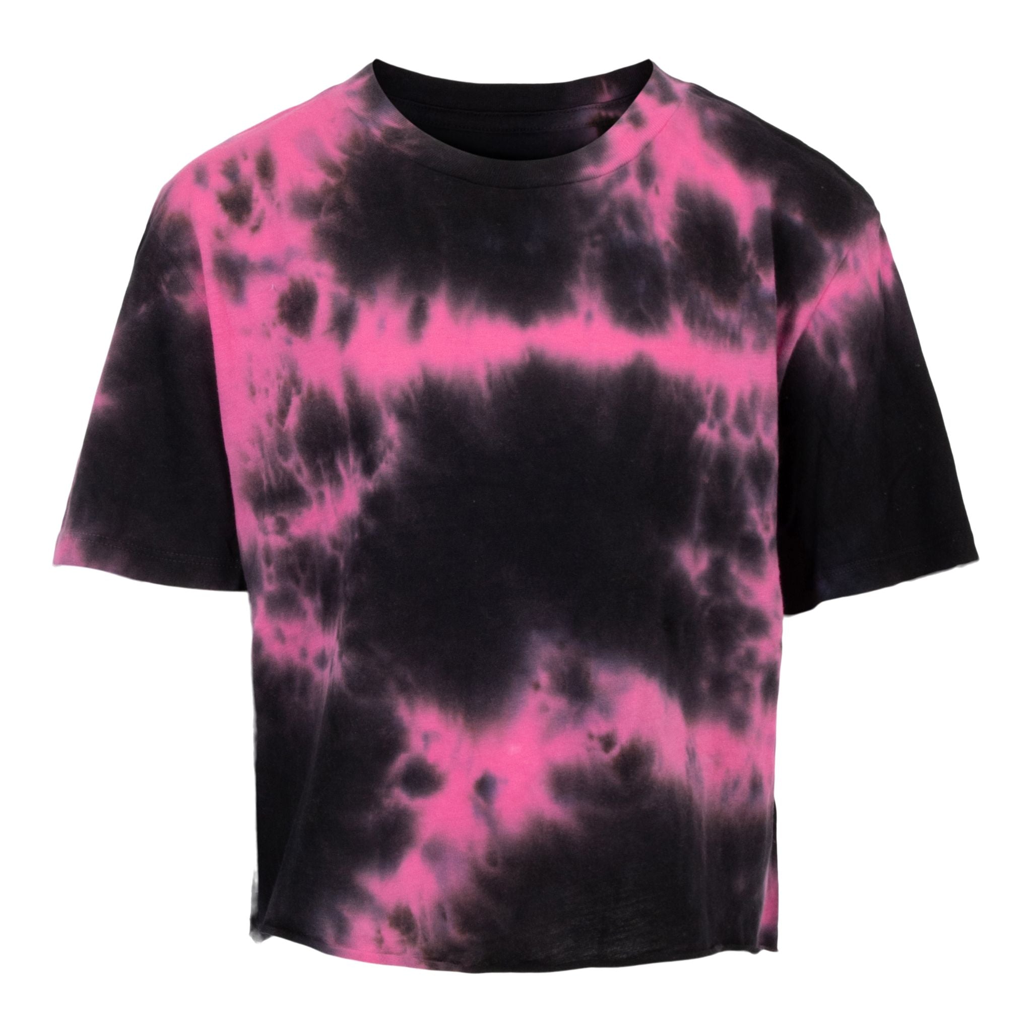 Pink Spark Tie Dye Crop Tee - Denny's