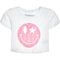 Neon Pink Smiley Crop Tee - Denny's