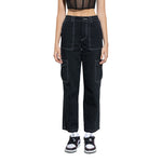 Julia Contrasting Stitch Cargo Pants - Denny's
