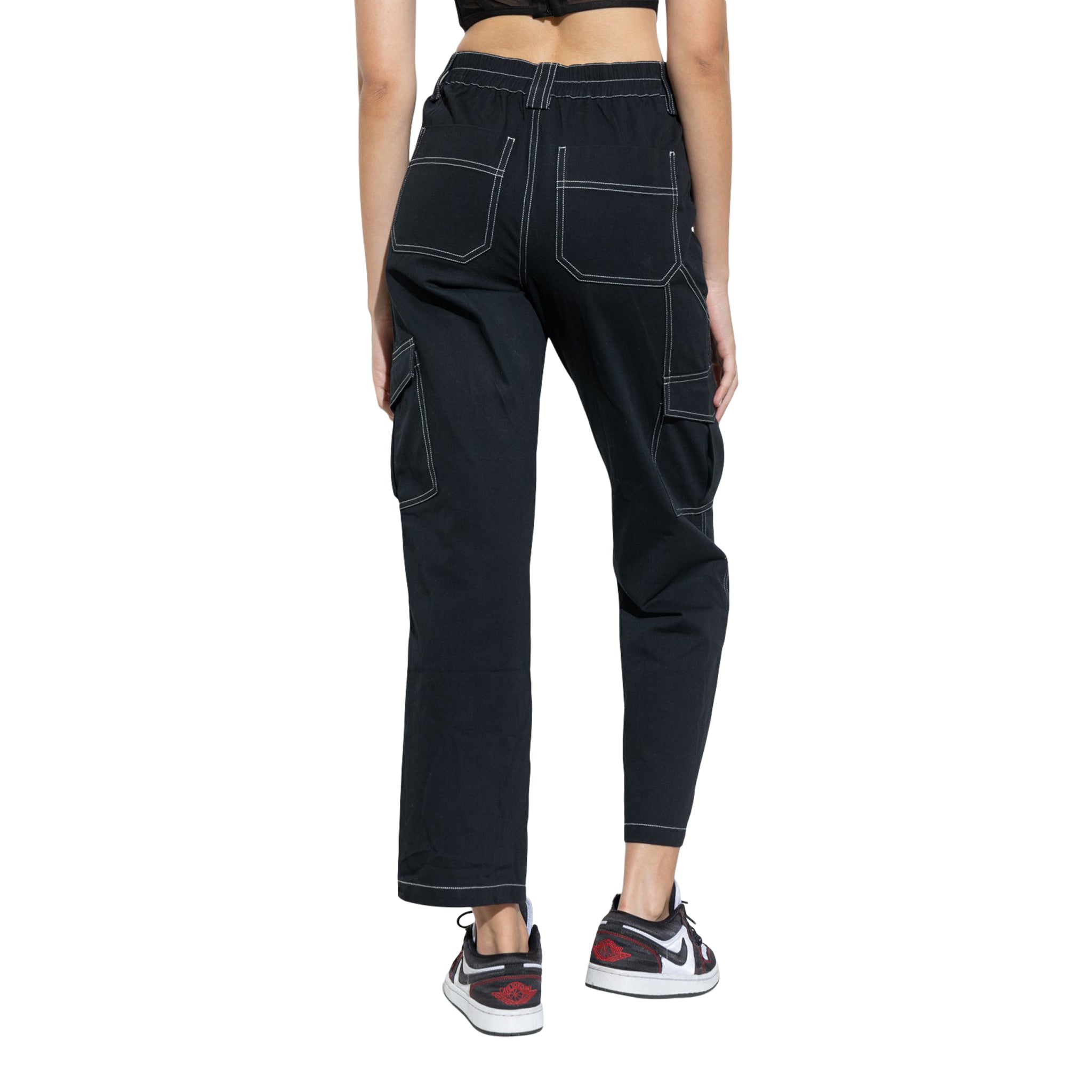 Julia Contrasting Stitch Cargo Pants - Denny's