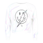 Happy Face Splatter Crop Sweatshirt - Denny's