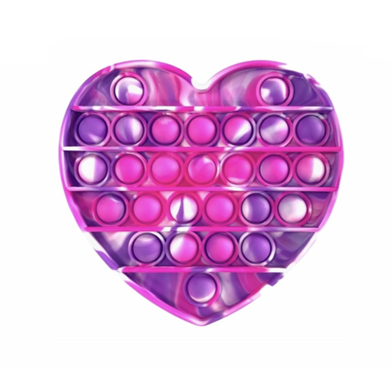Pink/Purple Tie Dye Heart Pop It - Denny's