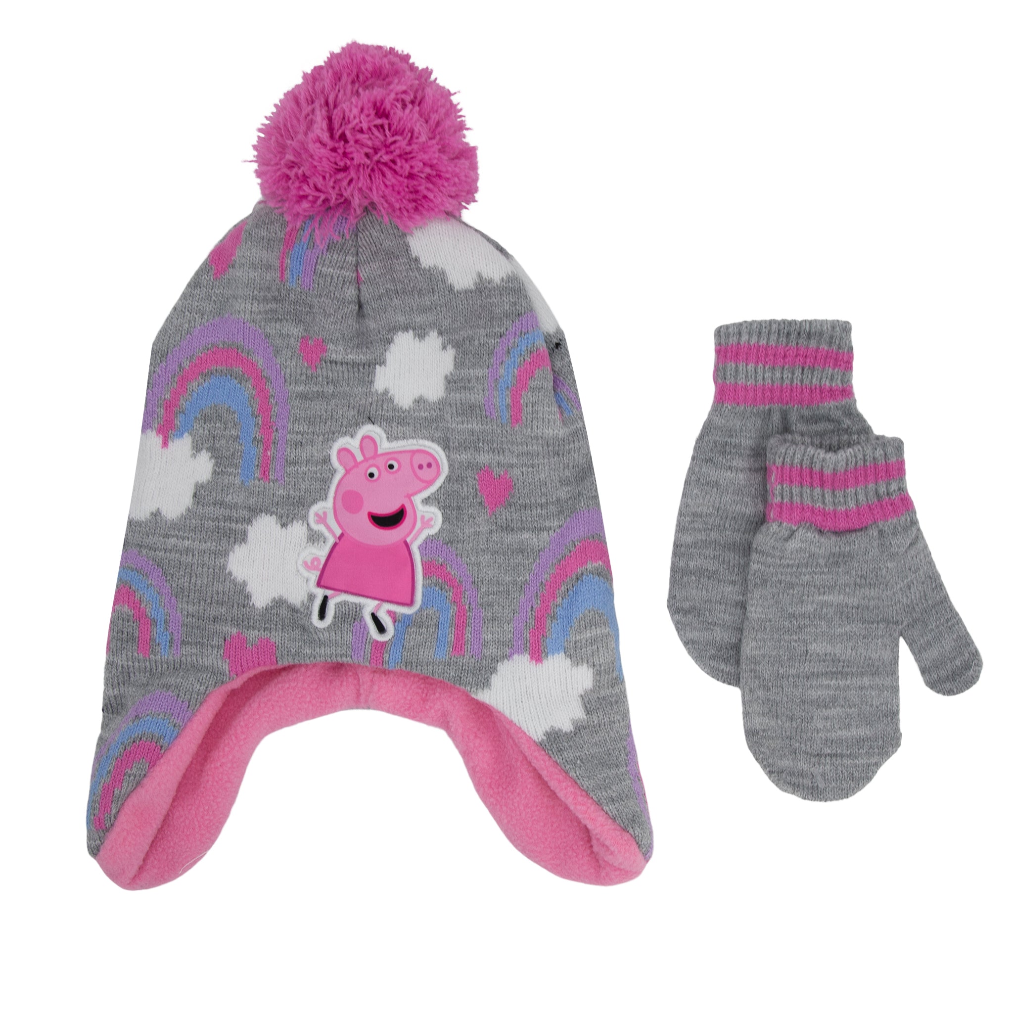 Peppa Pig Hat & Mitten Set - Denny's