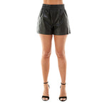 High Waist Faux Leather Short - Denny's