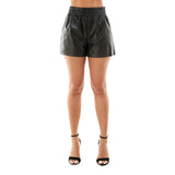 High Waist Faux Leather Short - Denny's