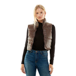 Faux Leather Puffer Vest - Denny's
