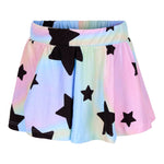 Pastel Tie Dye Skater Skirt with Black Stars - Denny's