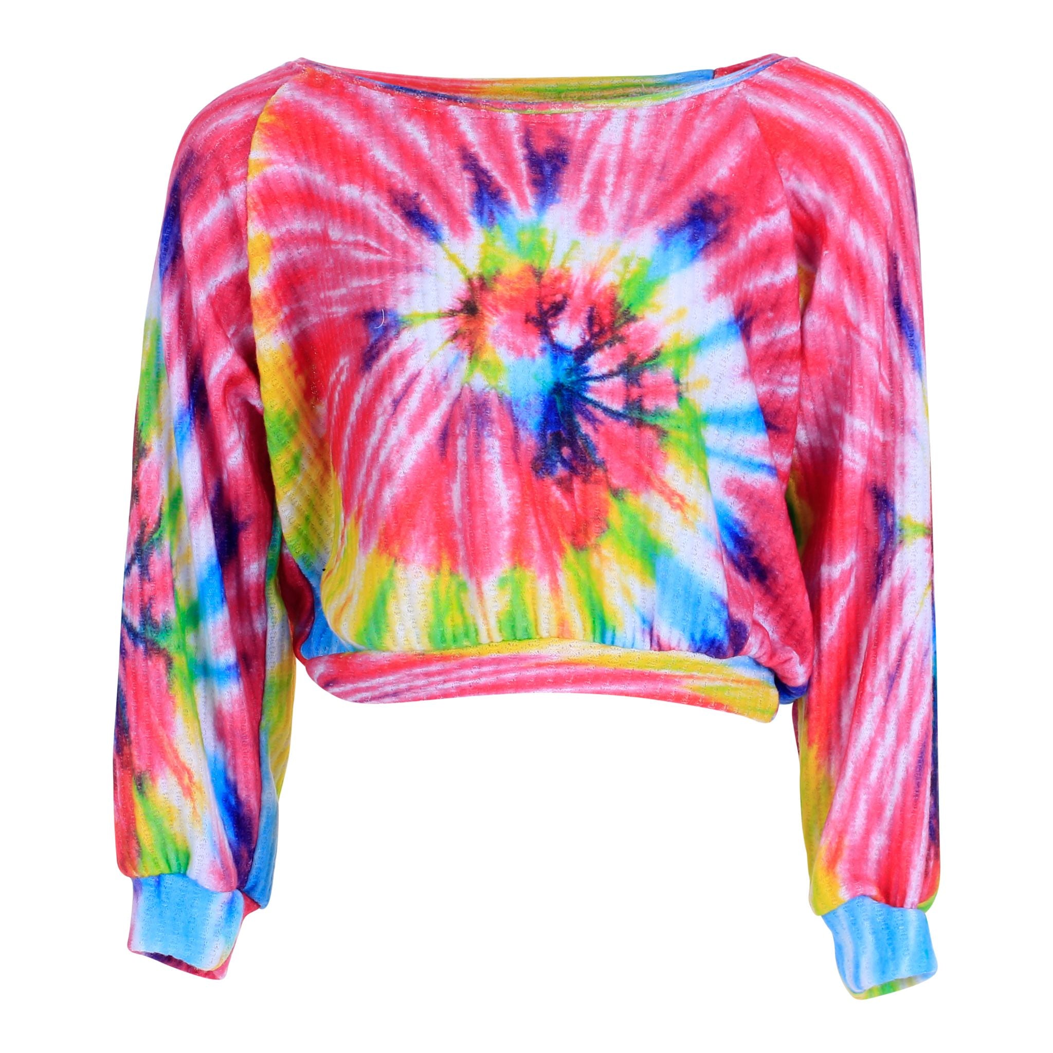 Scoopneck Thermal Crop Classic Tie Dye - Denny's