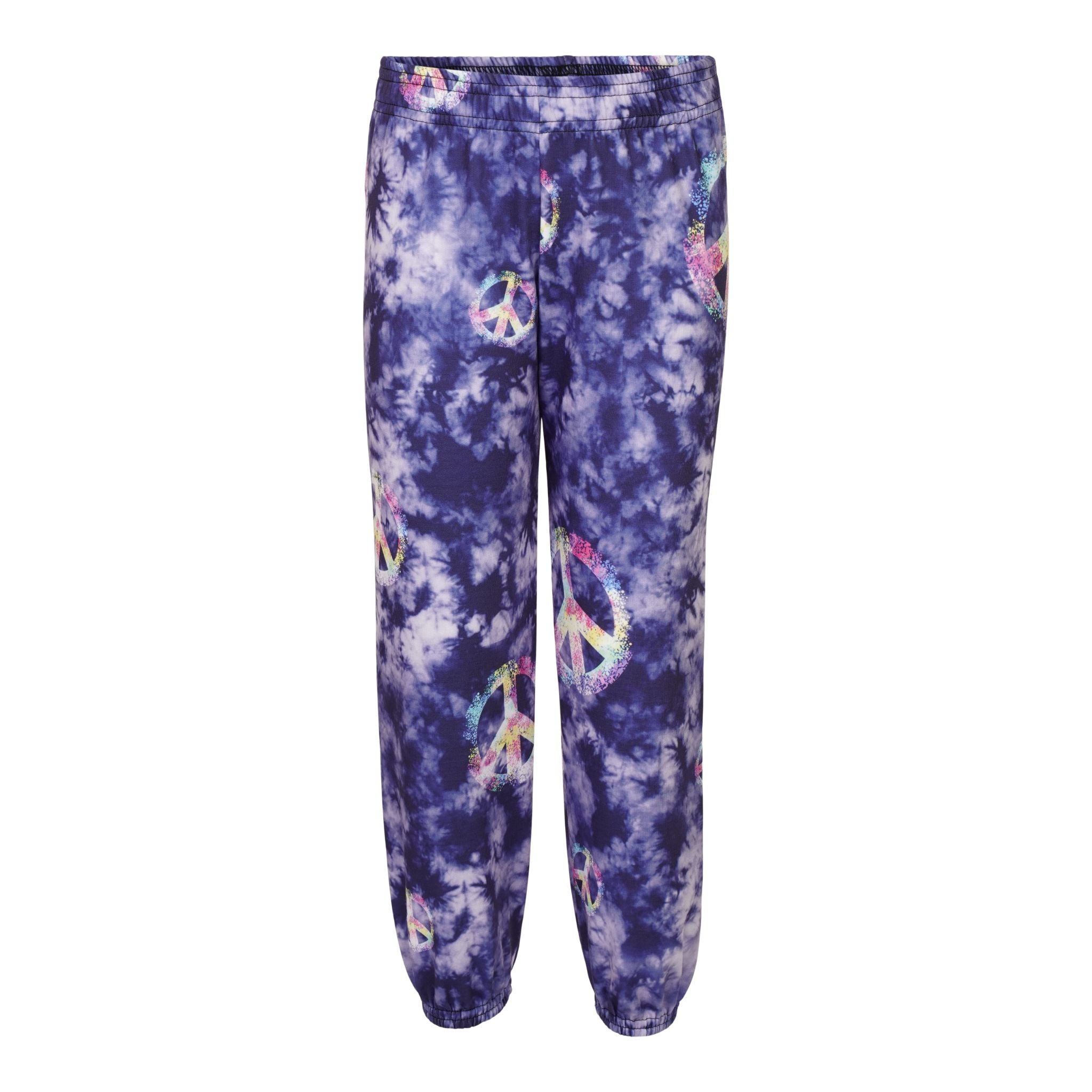 Inked Denim Splatter with Peace Sign Jogger - Denny's