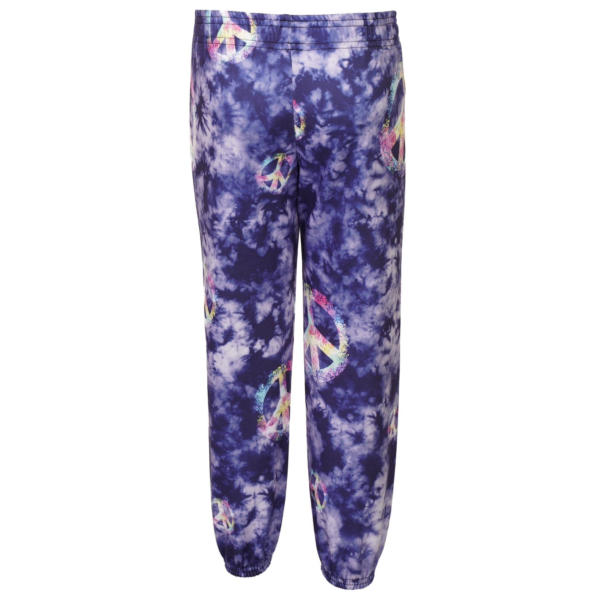 Inked Denim Splatter with Peace Sign Jogger - Denny's
