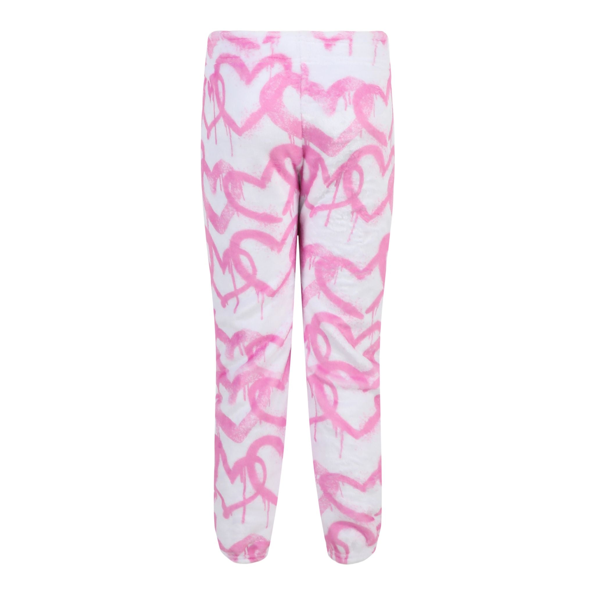 Drippy Heart Fuzzy Lounge Jogger 7-14 - Denny's