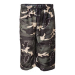 Boys Fuzzy Short Camo Lightning Bolt Side A Only - Denny's