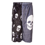 Boys Fuzzy Short Gry Splatter Skull - Denny's