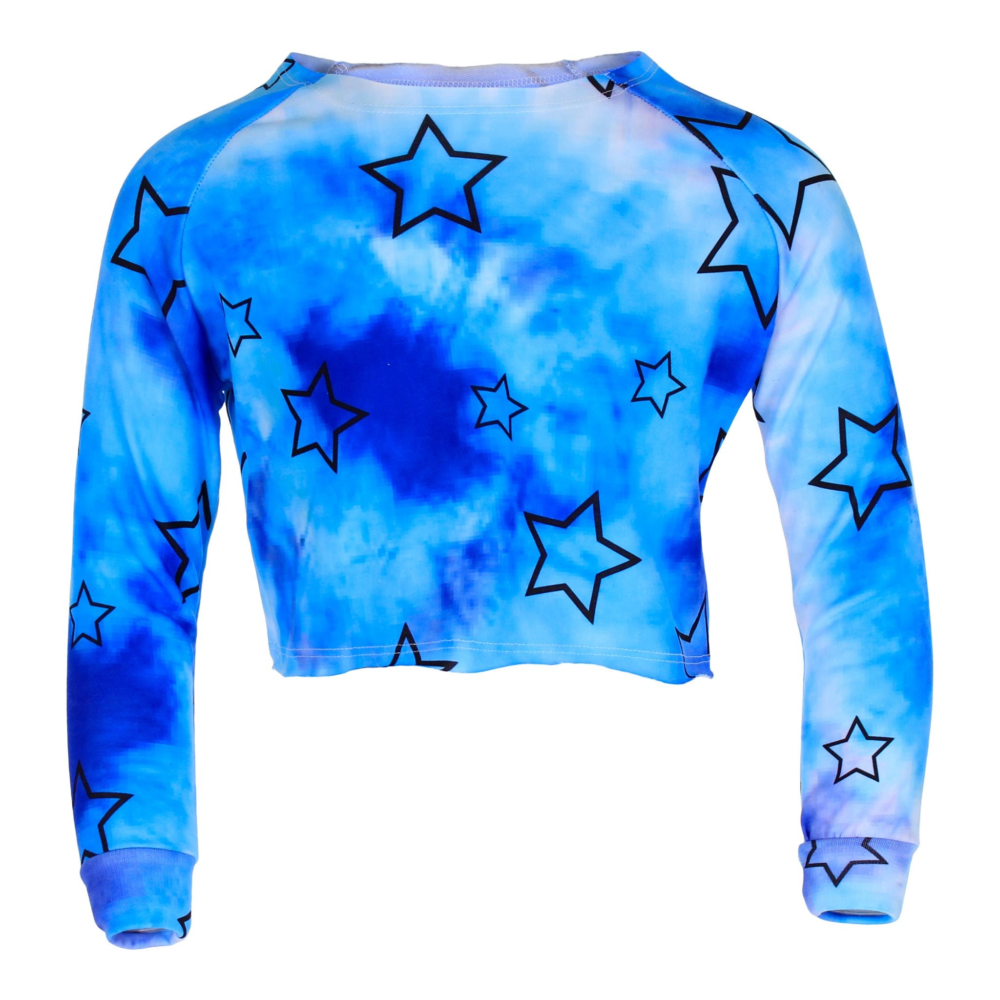 Long Sleeve Crop Sweatshirt with Black Star - Denny's