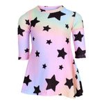Long Sleeve Thermal Dress with Black Stars - Denny's