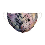 Pnk/Gry Tie Dye Mask 95% Rayon 5% Spandex Backed w 100% Cotton - Denny's