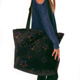 Fuzzy Rainbow Stars Vaca Tote - Denny's