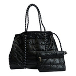 Black Quilted Tote - Denny's