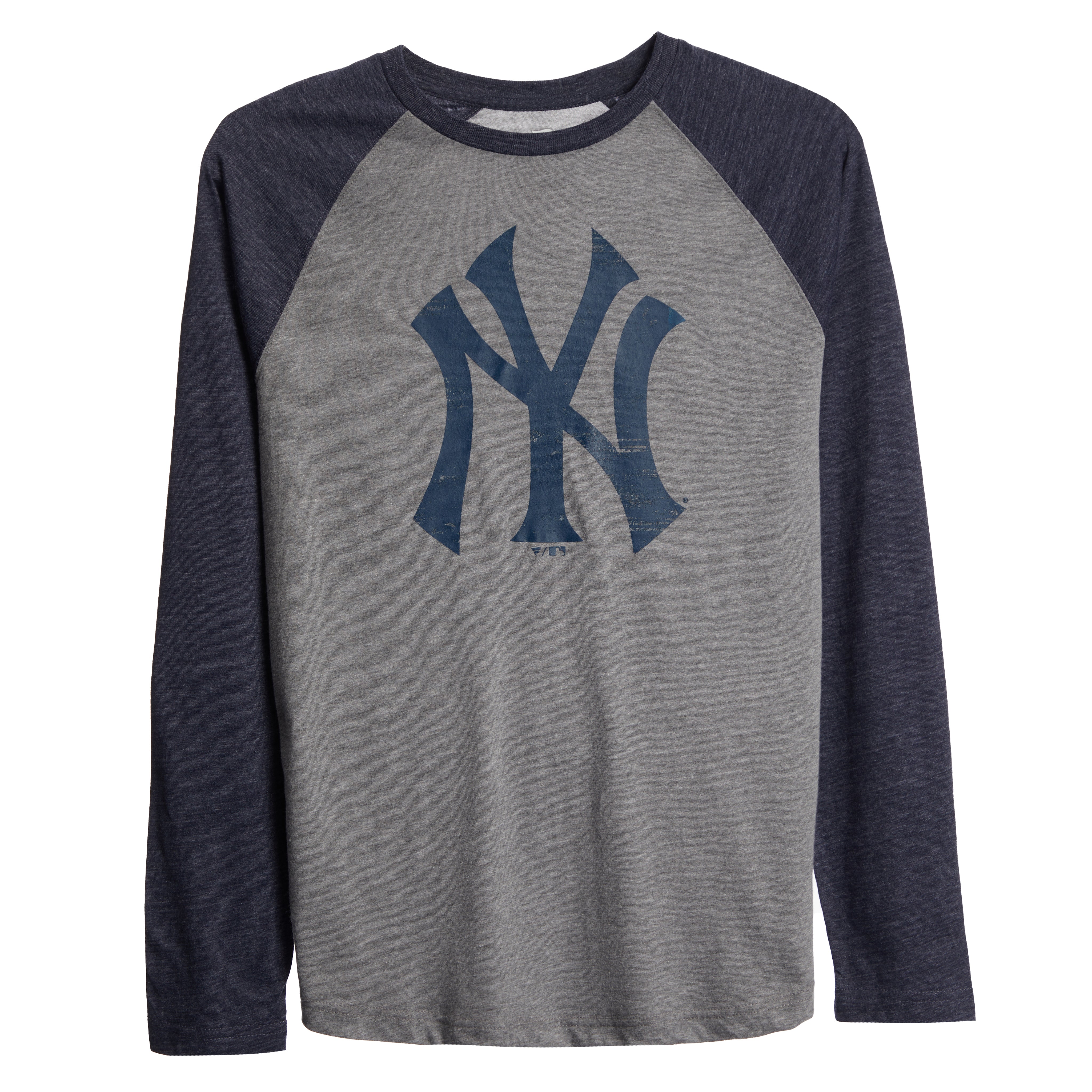 Yankees Evergreen Triblend Official Logo Raglan Tee - Denny's