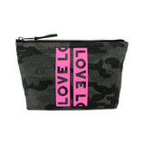 Black Camo Clutch Bag with Love Stripe - Denny's