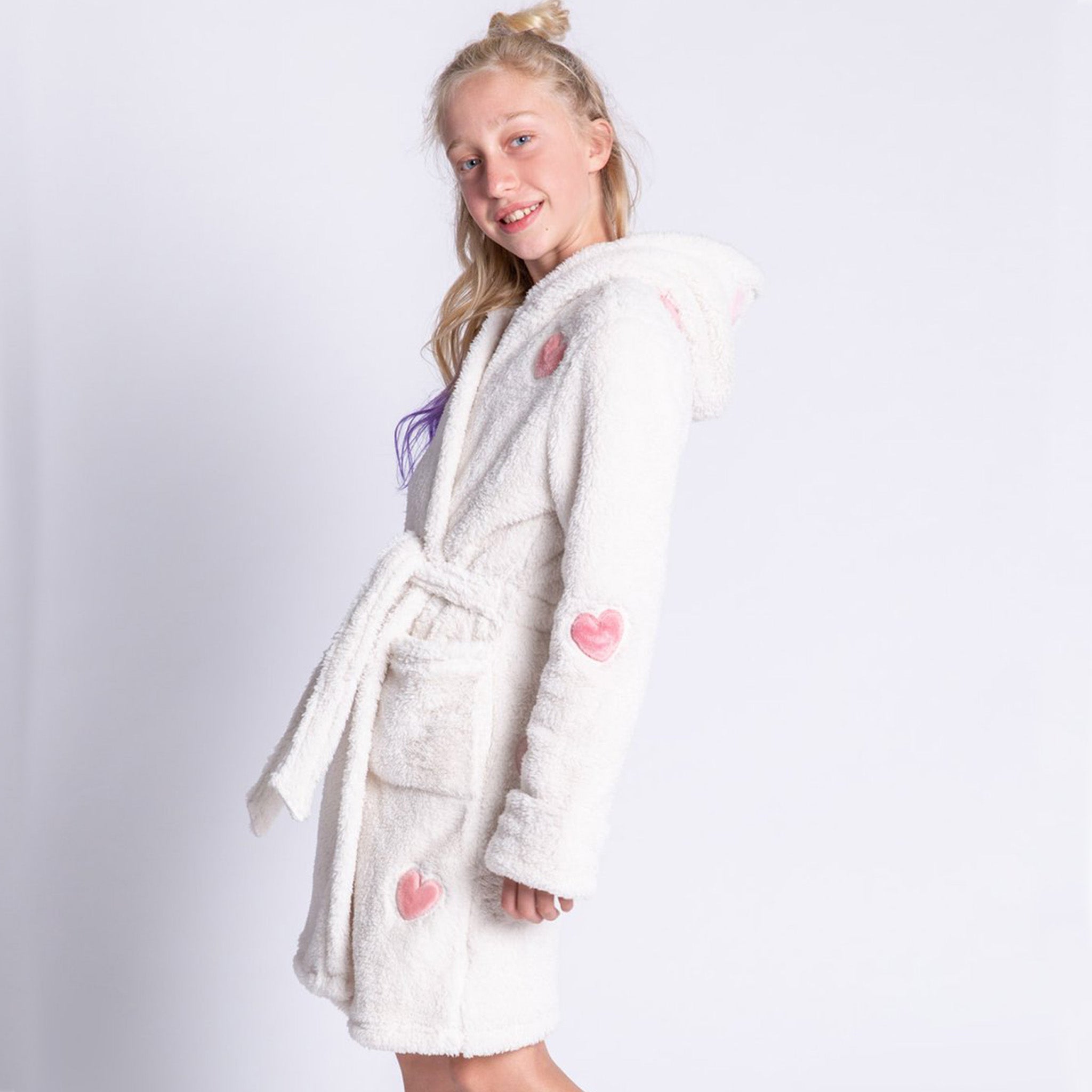 Kids Heart Applique Robe - Denny's
