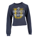 Michigan Long Sleeve Crop Crew Sweatshirt - Denny's