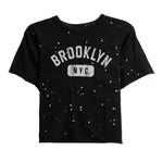 Brooklyn Splatter Crop Tee - Denny's