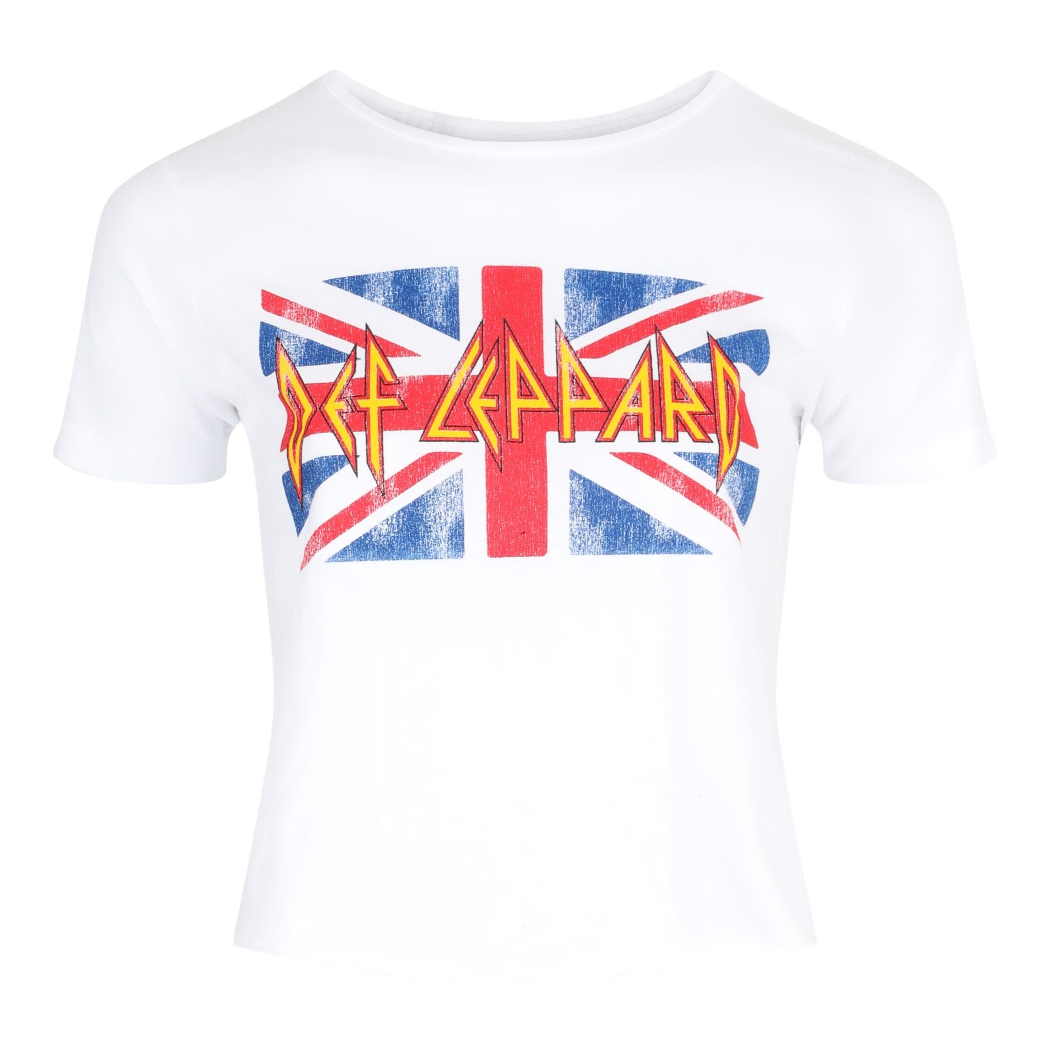 S/S Def Leppard Distressed Crop Crew - Denny's