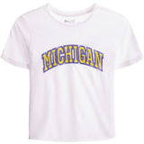 Michigan Distressed Crop Tee - Denny's