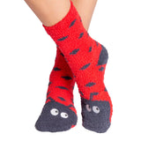 Fuzzy Lady Bug Sock - Denny's