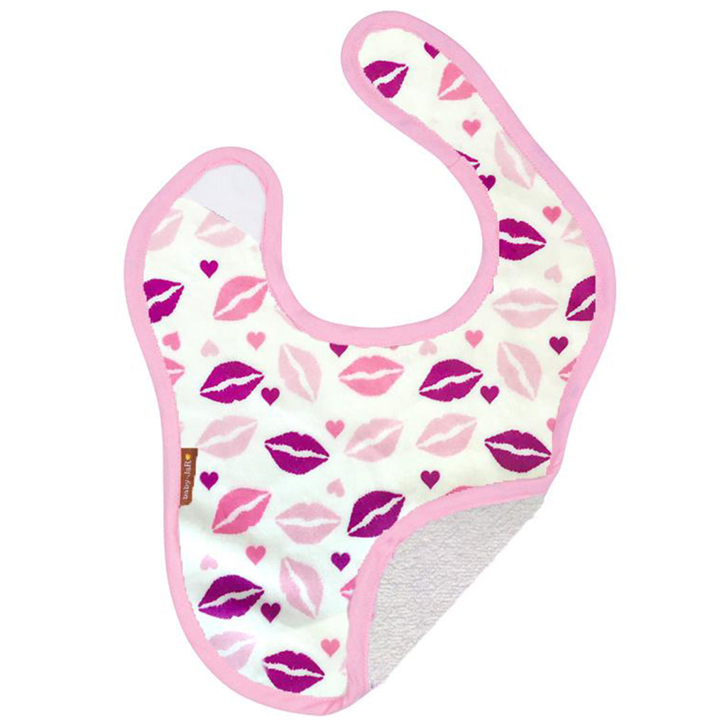 Kisses Reversible Velcro Bib - Denny's