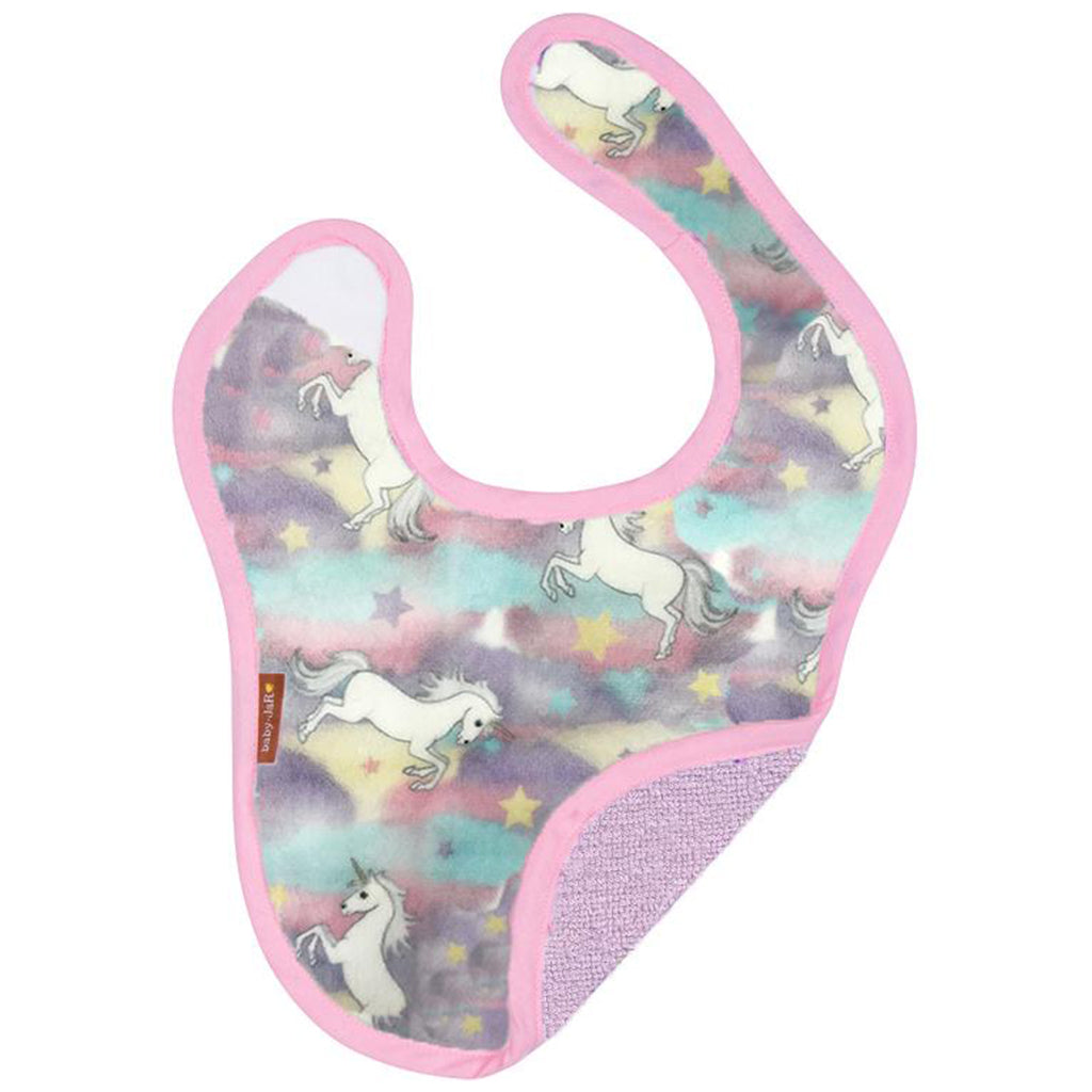 Pastel Unicorn Reversible Velcro Bib - Denny's