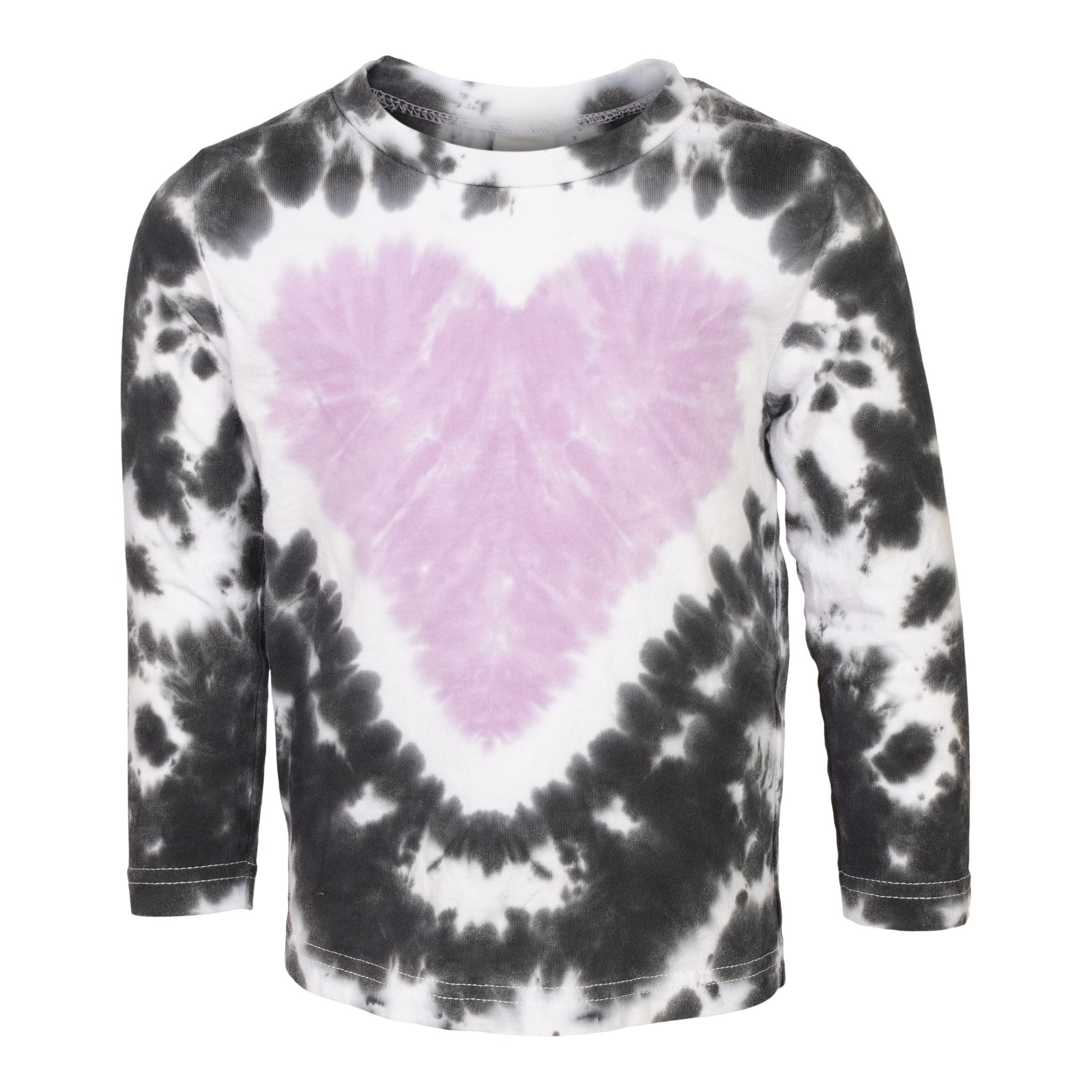 Lavender Heart Tie Dye Long Sleeve Shirt - Denny's