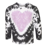 Lavender Heart Tie Dye Long Sleeve Shirt - Denny's