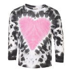Pink Heart Tie Dye Long Sleeve Shirt - Denny's