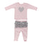 Two Piece Long Sleeve Toshie Ruffle Silver Mesh Heart - Denny's
