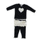 Two Piece Long Sleeve Black with Gold Dot Ruffle - Denny's
