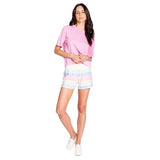 Button Up Babe Stripe Short - Denny's