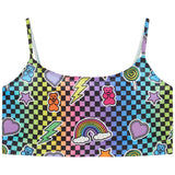 Rainbow Checkered Bra Cami - Denny's