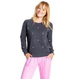 Embroidered One Love Heart Stars Bolt Top - Denny's
