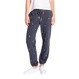One Love Embroidered Heart & Stars Jogger - Denny's
