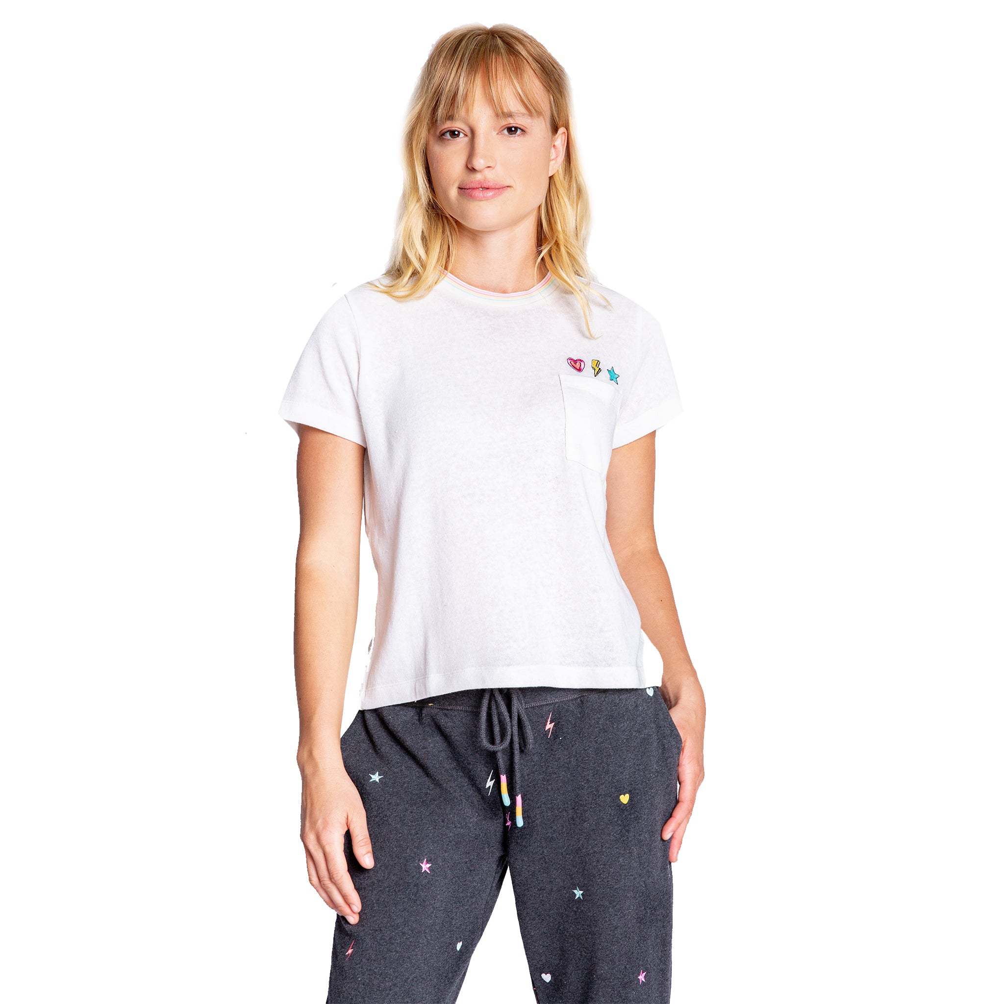 One Love Embroid Star & Bolt Tee - Denny's