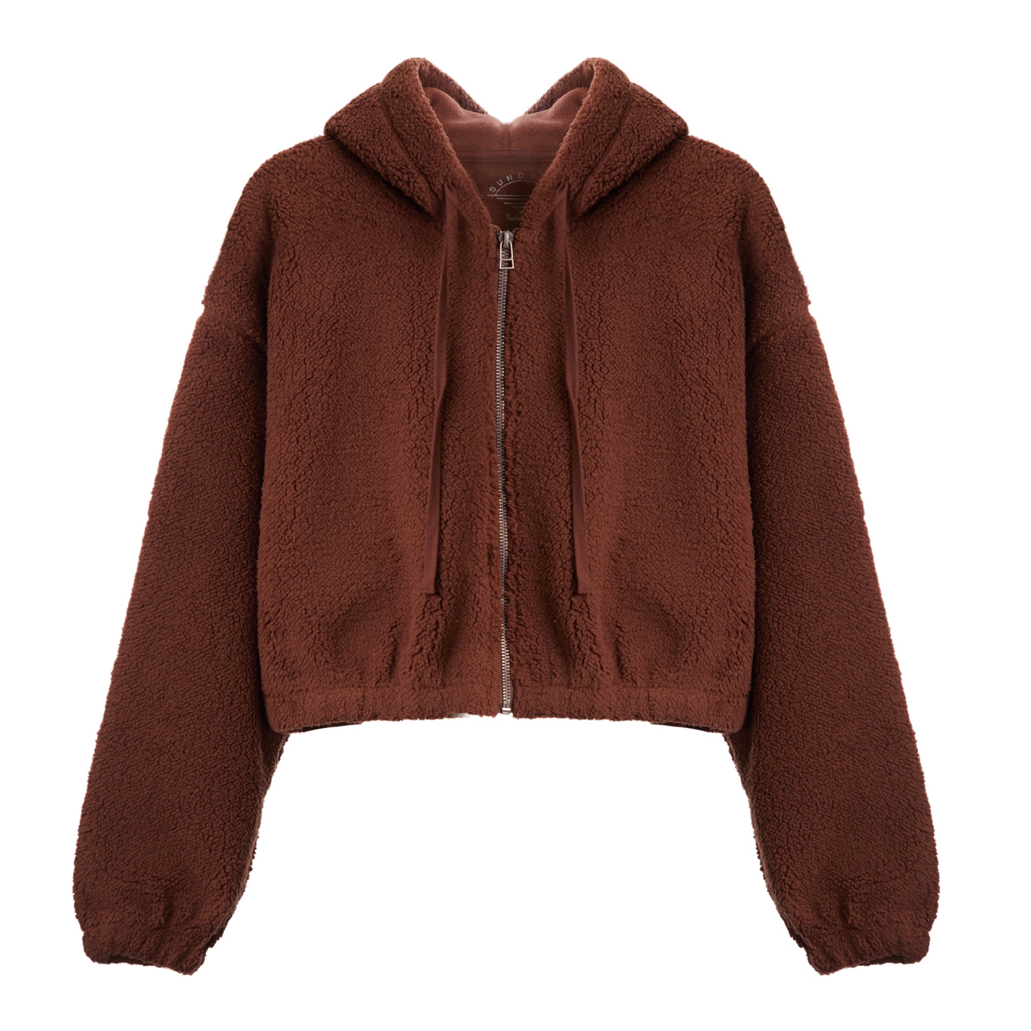 Bowie Sherpa Crop Zip Hoodie - Denny's
