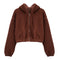 Bowie Sherpa Crop Zip Hoodie - Denny's