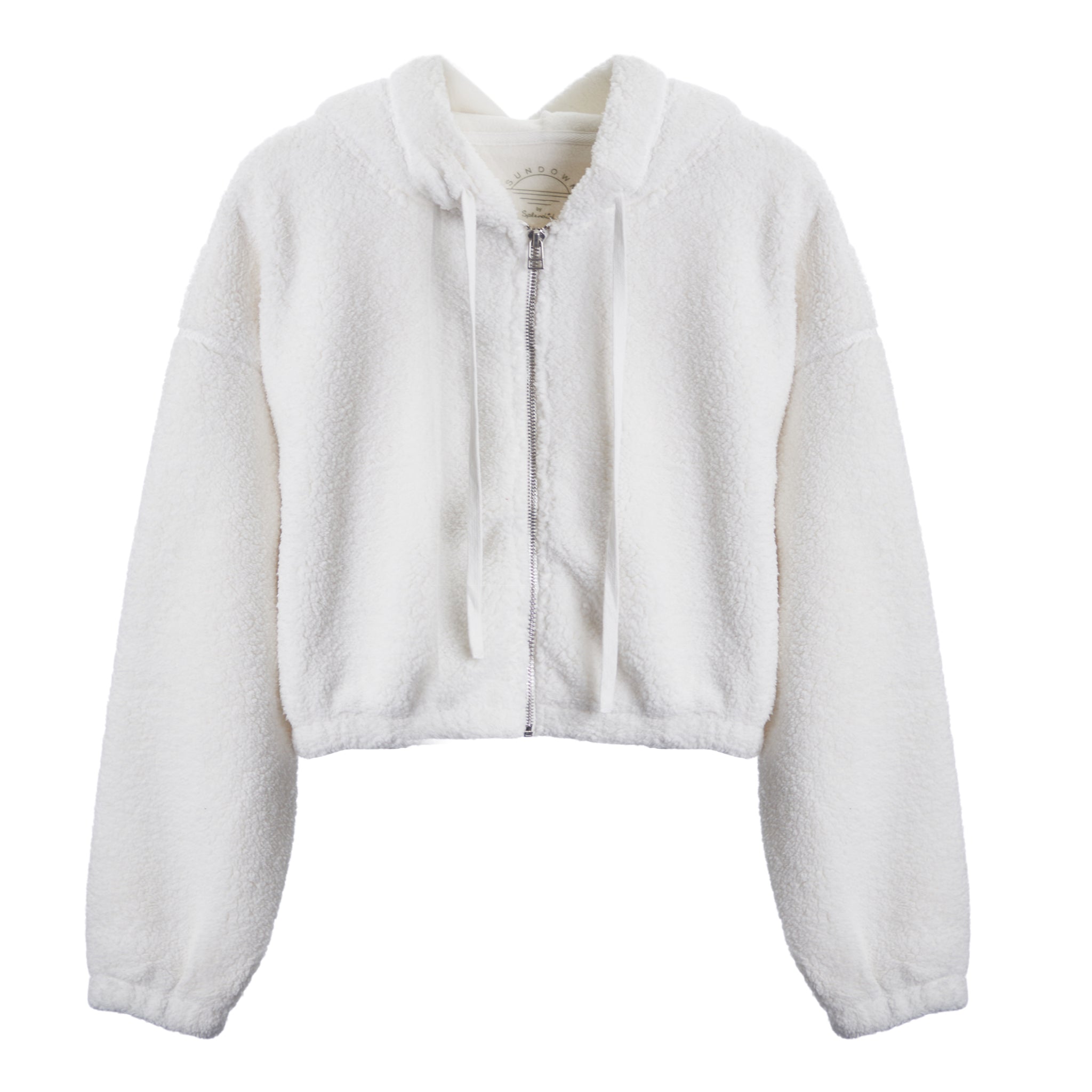 Bowie Sherpa Crop Zip Hoodie - Denny's