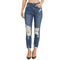 HW Distressed Raw Hem Skinny Jean - Denny's