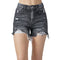 High Rise Distressed Denim Short - Denny's