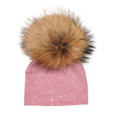 Rainbow Foil Fur Pom Beanie - Denny's