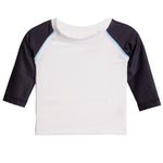 White, Black & Turquoise Rashguard - Denny's